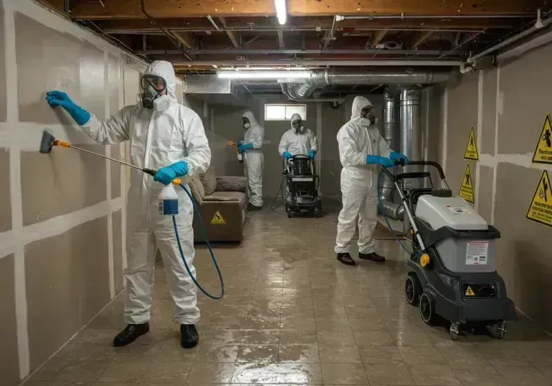 Basement Moisture Removal and Structural Drying process in Cyril, OK